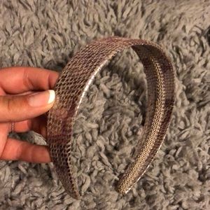 Silver snakeskin headband